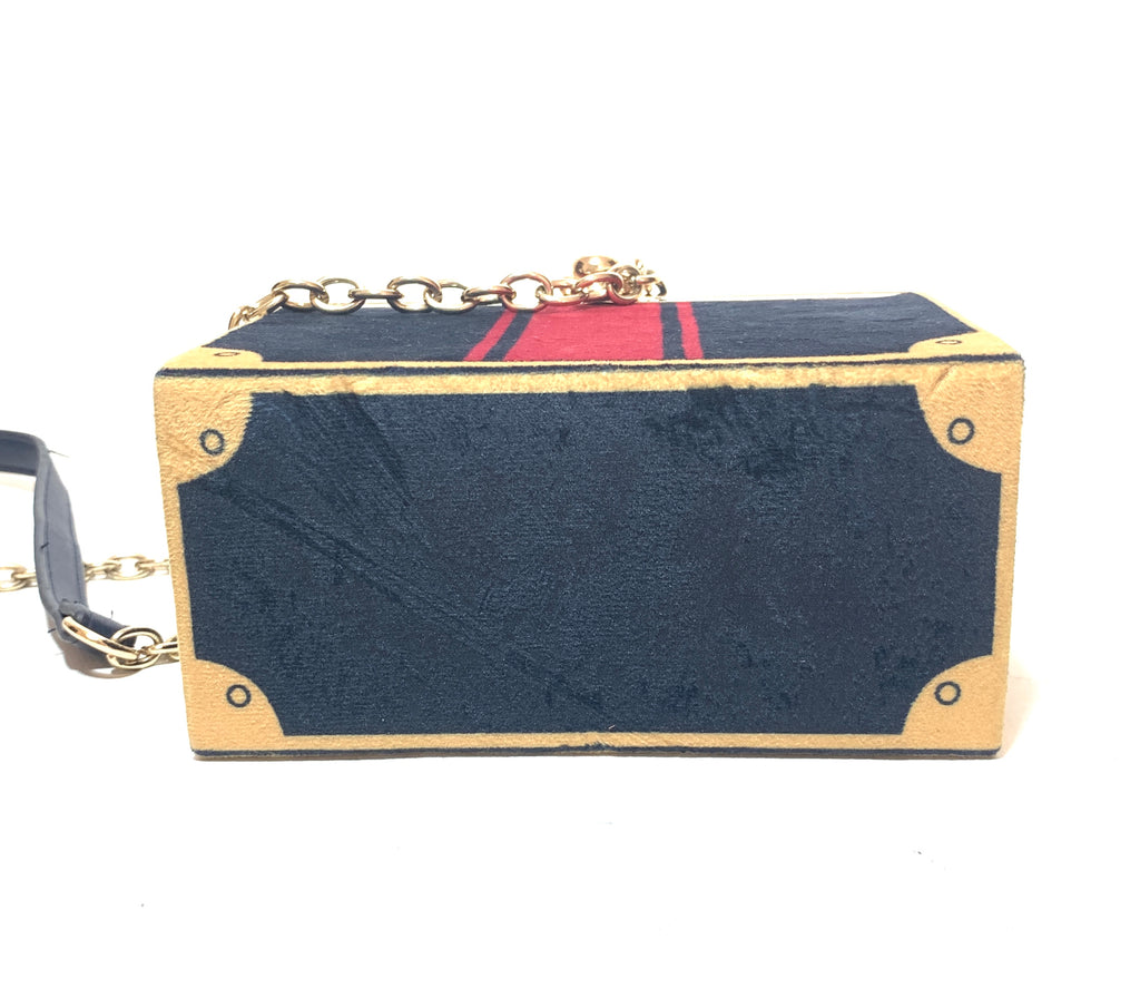 ZARA Blue Suede Box Bag | Pre Loved |