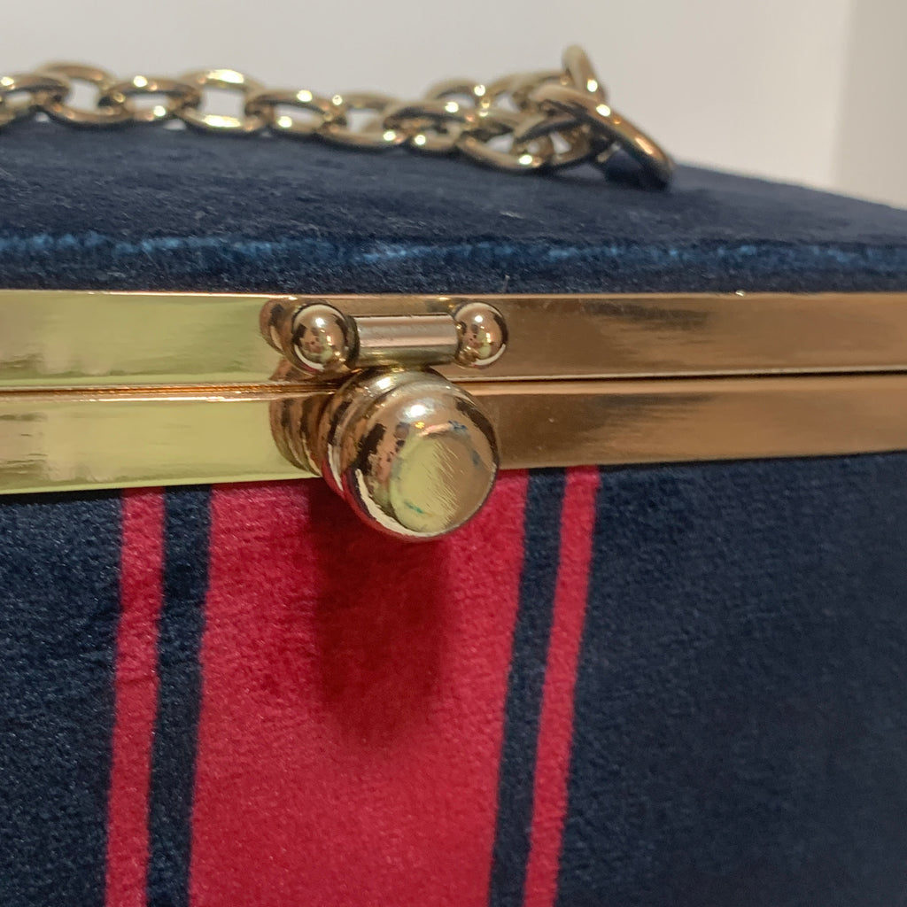 ZARA Blue Suede Box Bag | Pre Loved |