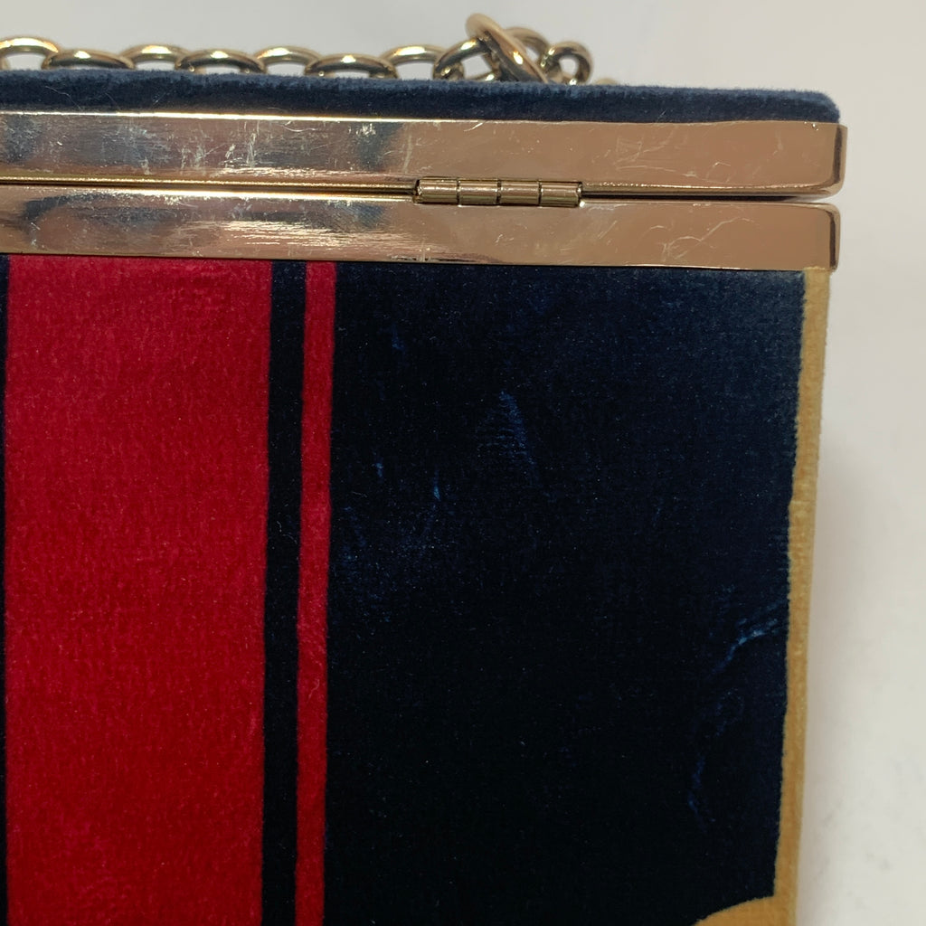 ZARA Blue Suede Box Bag | Pre Loved |