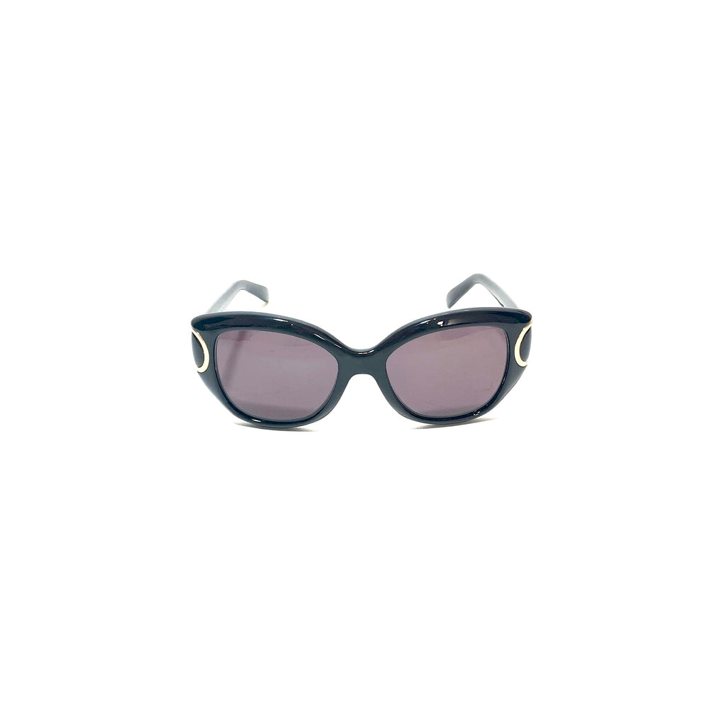Salvatore Ferragamo Black SF819S Cat-Eye Sunglasses | Gently Used |