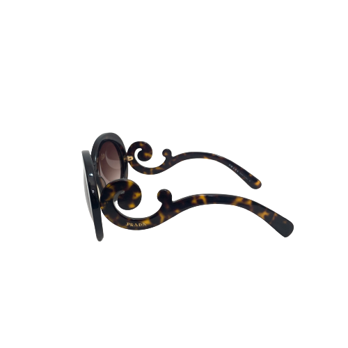 Prada Black Round Curved Sunglasses | Gently Used |