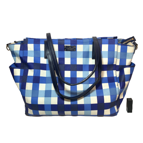 Kate Spade Blue Checked Tote Bag | Pre Loved |