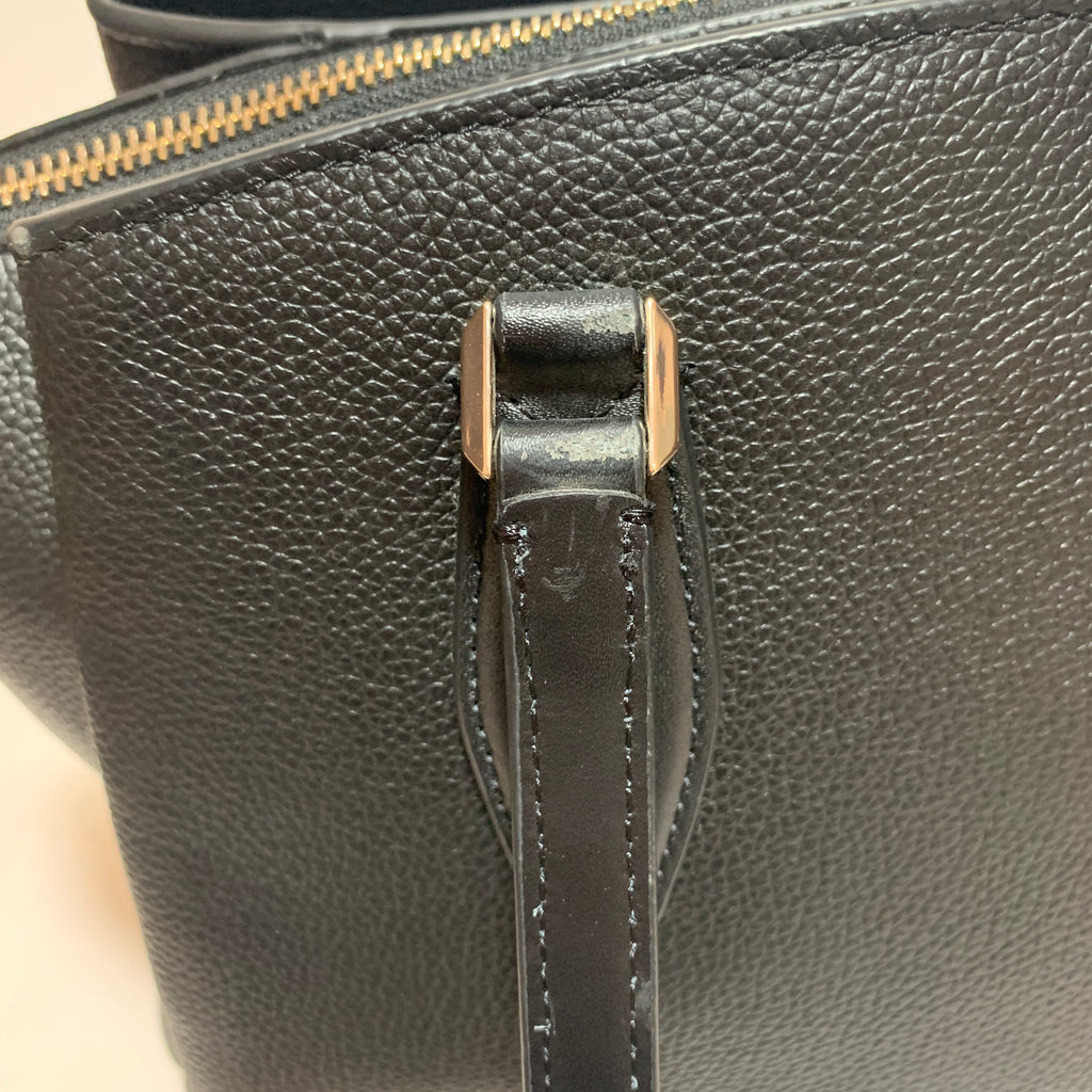 Kate Spade Black Pebbled Leather 'Monet' Large Triple Compartment Tote | Brand New |