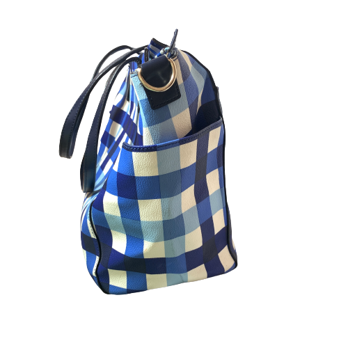 Kate Spade Blue Checked Tote Bag | Pre Loved |