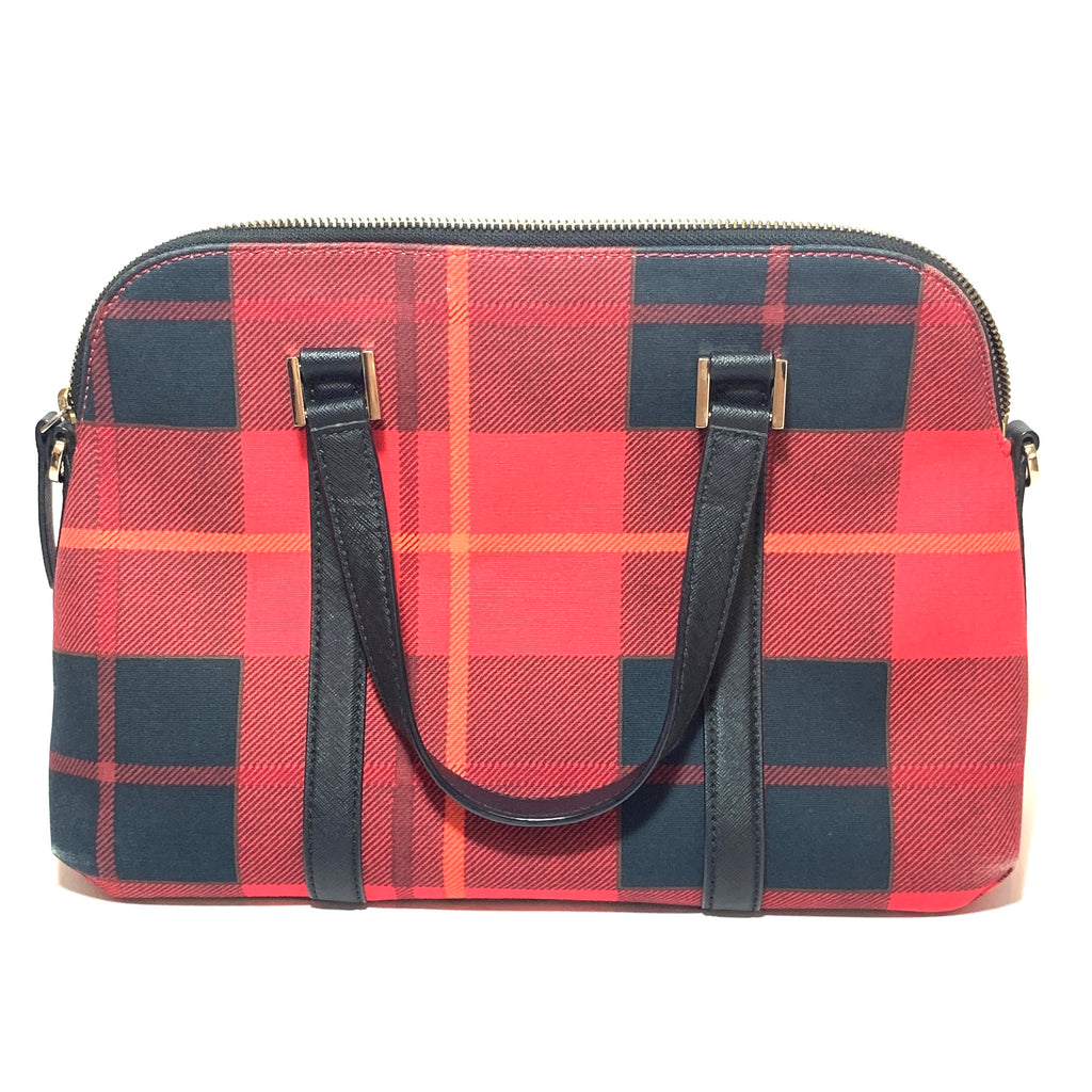Kate Spade Red Newbury Lane Plaid Tote | Pre Loved |