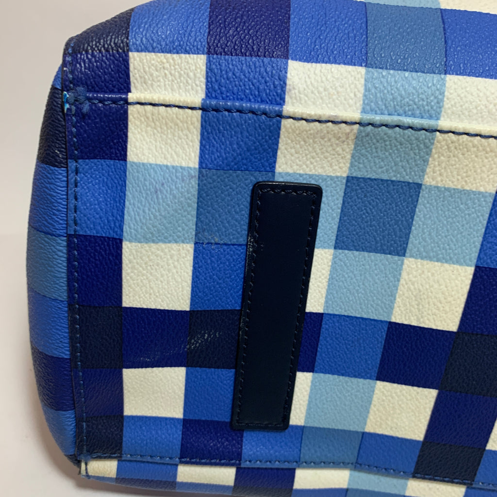 Kate Spade Blue Checked Tote Bag | Pre Loved |