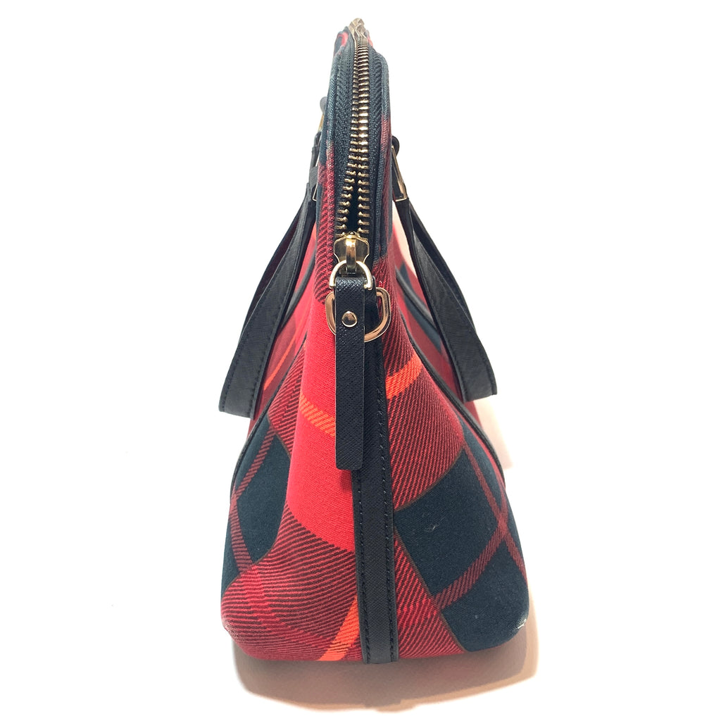 Kate Spade Red Newbury Lane Plaid Tote | Pre Loved |