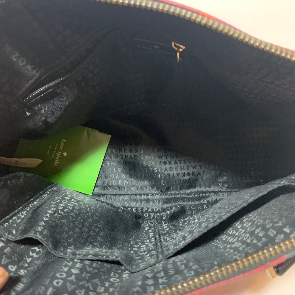 Kate Spade Red Newbury Lane Plaid Tote | Pre Loved |