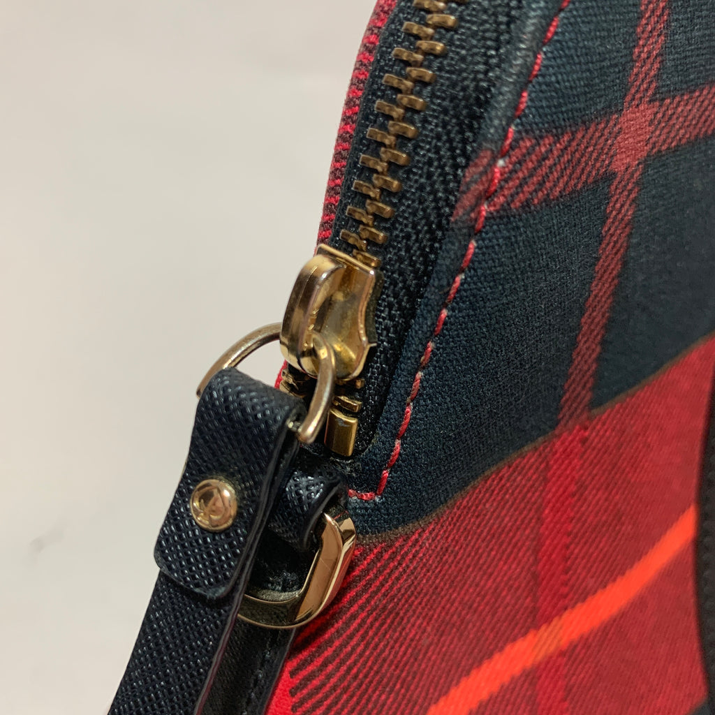 Kate Spade Red Newbury Lane Plaid Tote | Pre Loved |