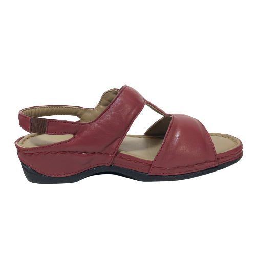 Sky Walk Orthopedic Maroon Leather Sandals | Brand New |