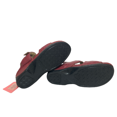 Sky Walk Orthopedic Maroon Leather Sandals | Brand New |