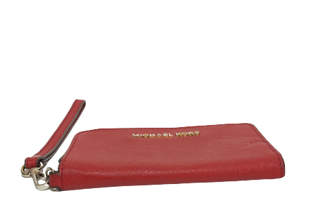 Michael Kors Red Leather Wristlet Wallet | Pre Loved |