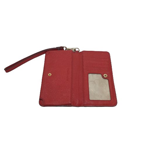Michael Kors Red Leather Wristlet Wallet | Pre Loved |