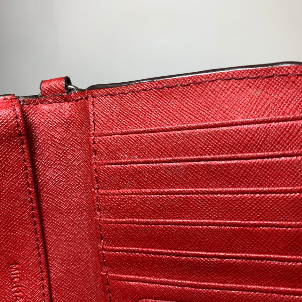 Michael Kors Red Leather Wristlet Wallet | Pre Loved |