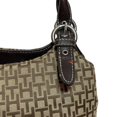 Tommy Hilfiger Brown Monogram Mini Tote | Pre Loved |