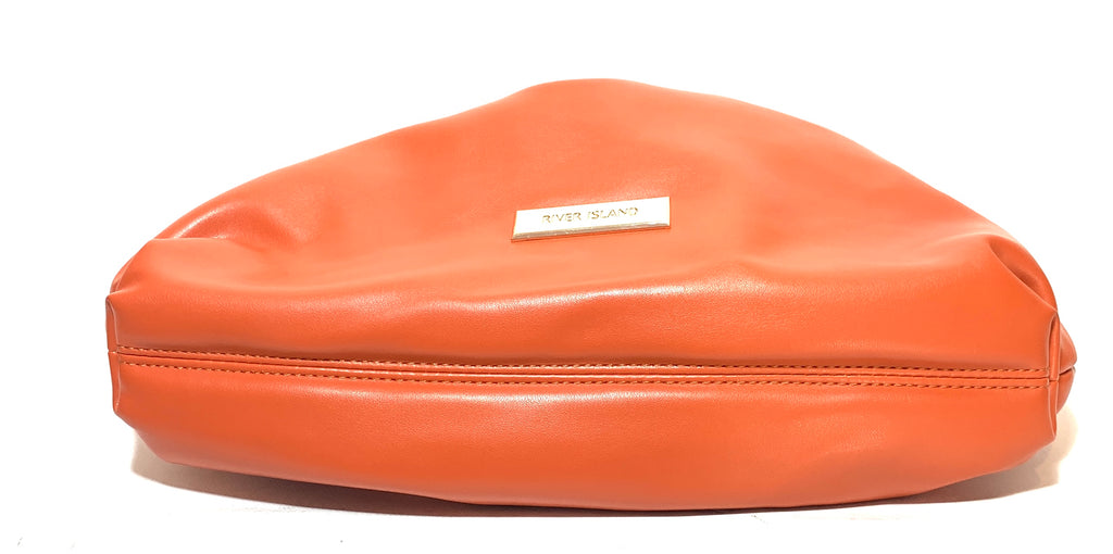 River Island Orange & Gold Chain Shoulder Bag | Like New |