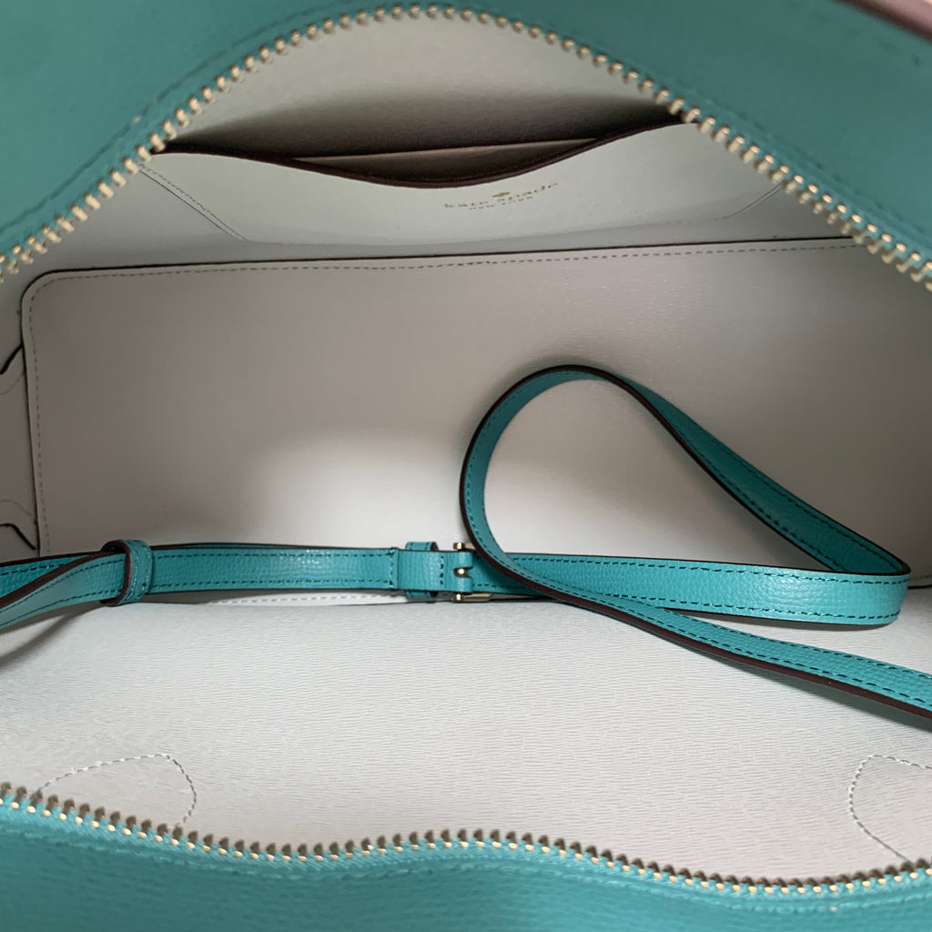 Kate Spade 'Darcy' Stone Blue Leather Satchel | Brand New |