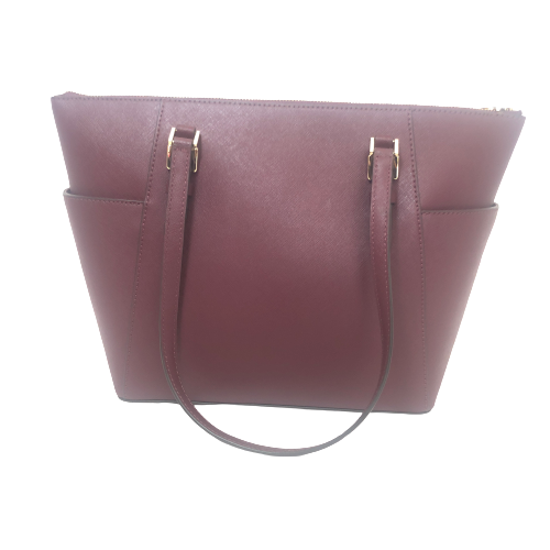 Michael Kors Maroon Leather Jet Set Shoulder Bag | Gently Used |