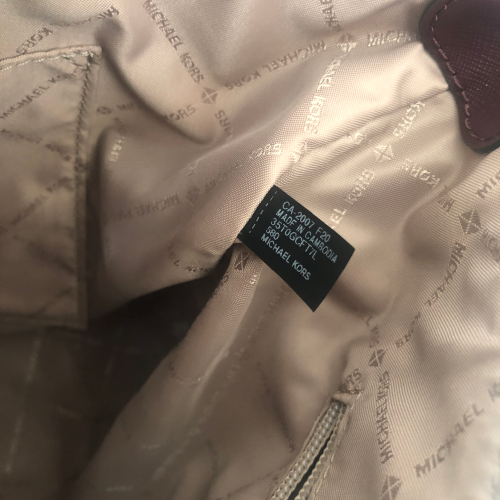 Michael Kors Maroon Leather Jet Set Shoulder Bag | Gently Used |