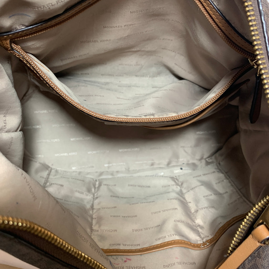 Michael Kors Monogram Logo Hobo Shoulder Bag | Pre Loved |