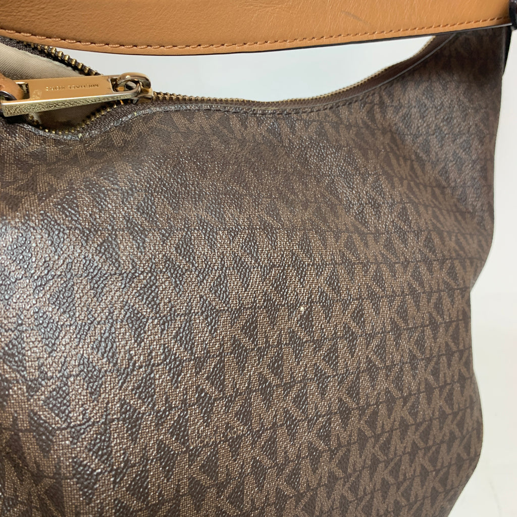 Michael Kors Monogram Logo Hobo Shoulder Bag | Pre Loved |