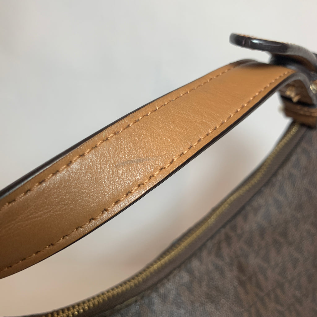 Michael Kors Monogram Logo Hobo Shoulder Bag | Pre Loved |