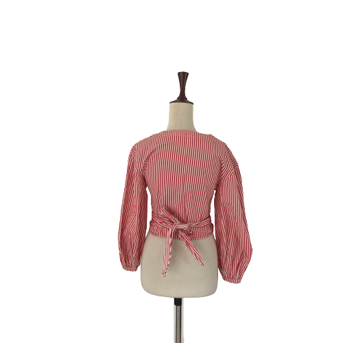 H&M Red & White Striped Crop Top | Gently Used |