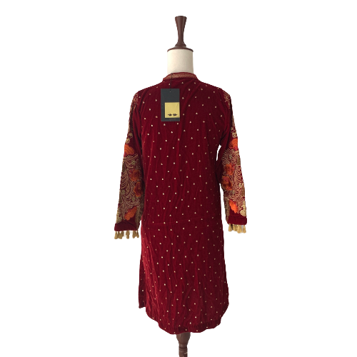 Khaadi Khaas Maroon Velvet Kameez | Brand New |