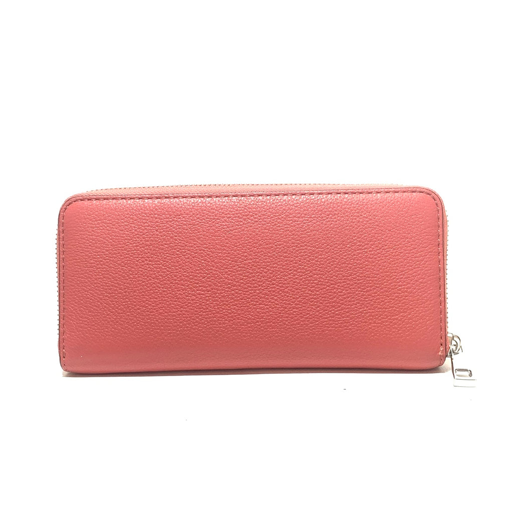 Marc Jacobs Coral Pebbled Leather Ziparound Wallet | Gently Used |