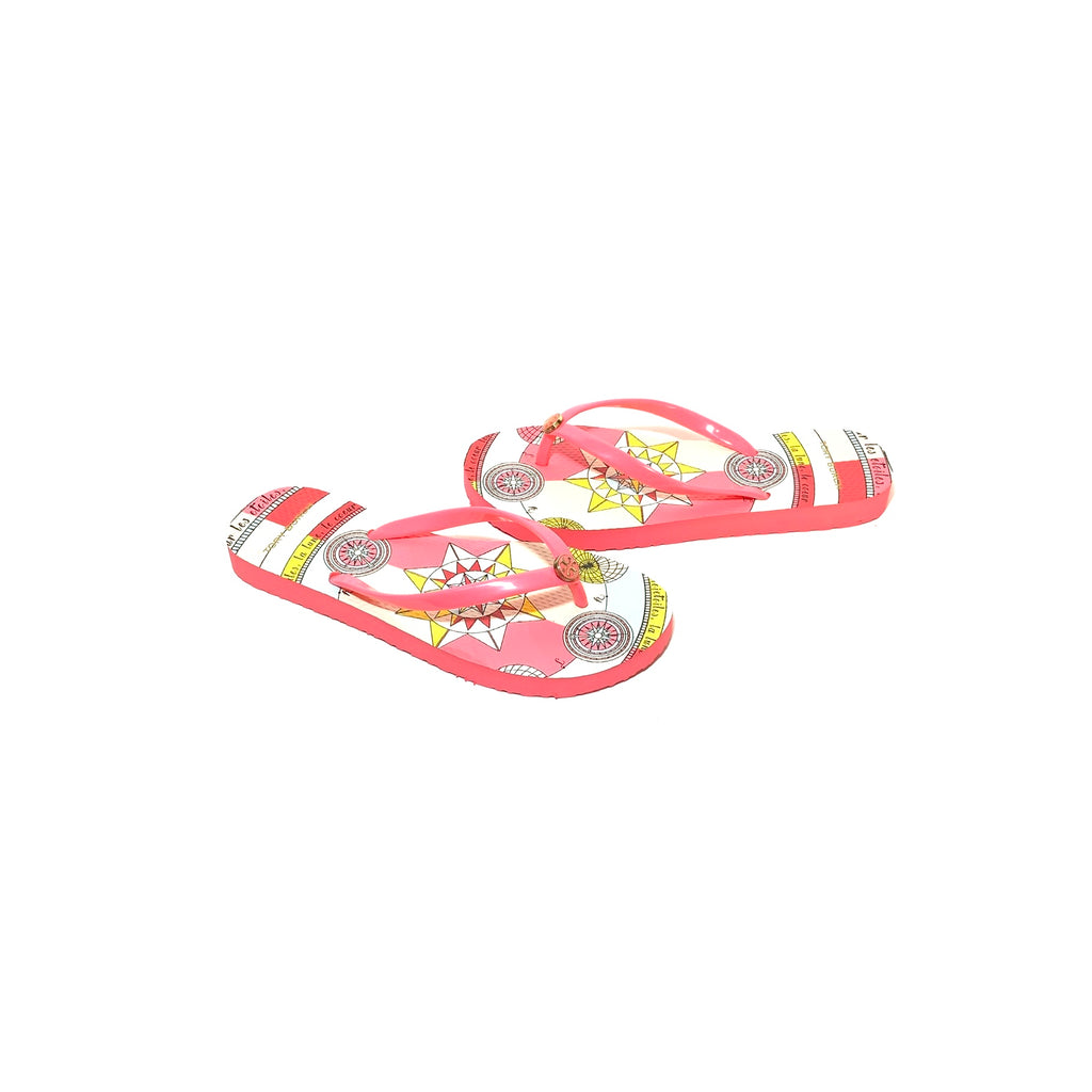 Tory Burch Pink Rubber Flip Flops | Like New |