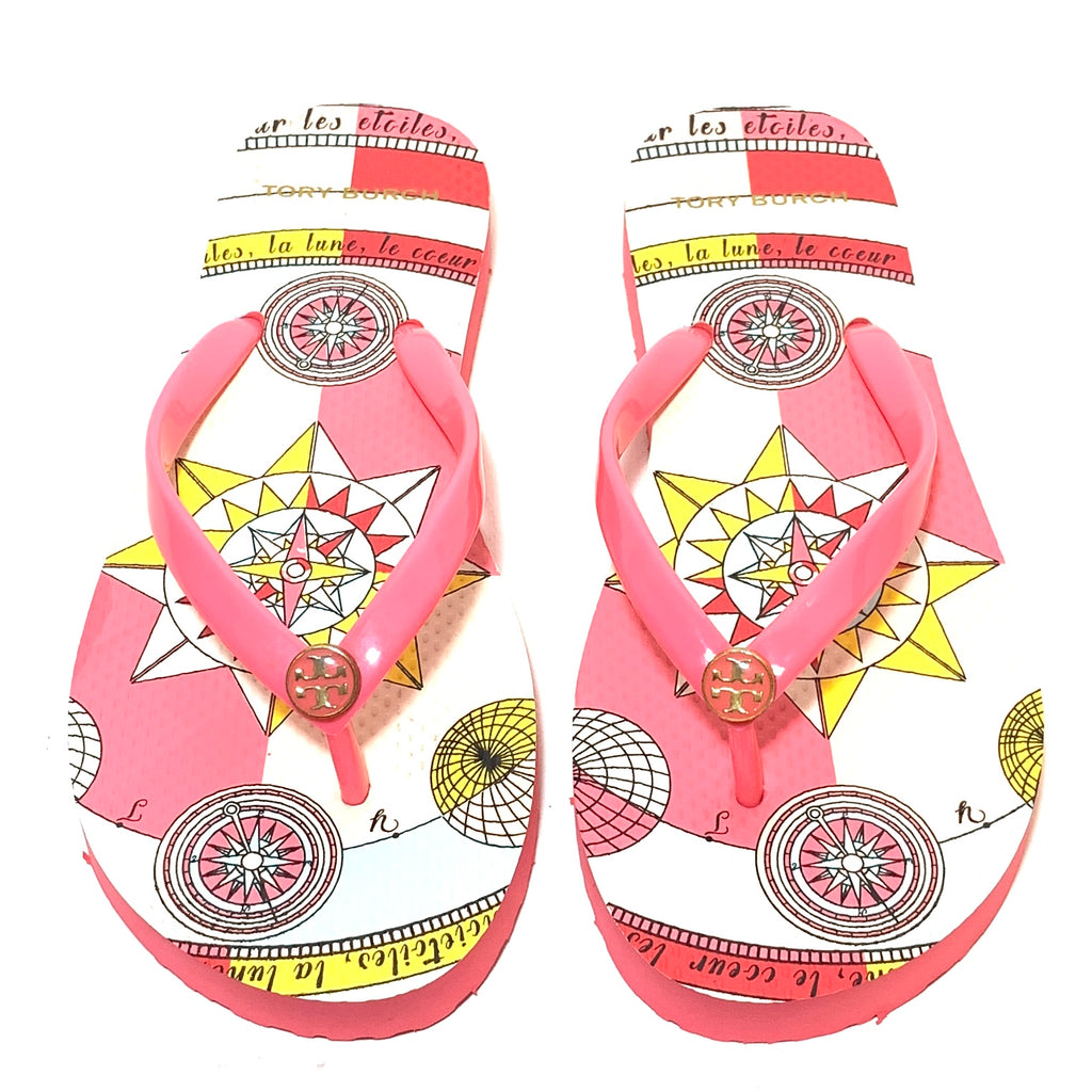 Tory Burch Pink Rubber Flip Flops | Like New |
