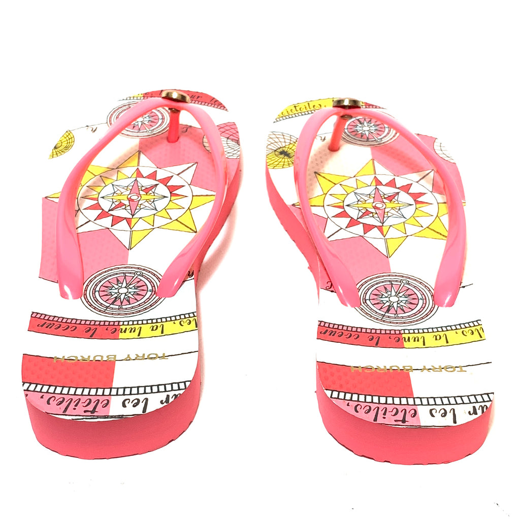 Tory Burch Pink Rubber Flip Flops | Like New |