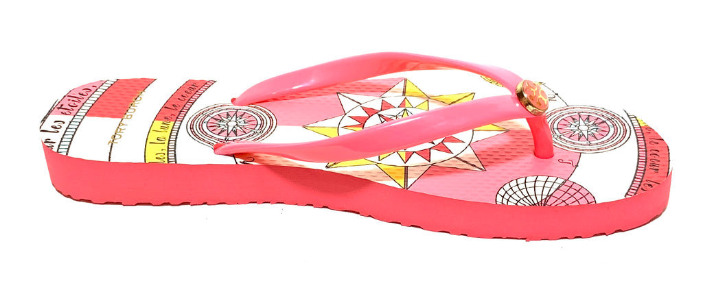 Tory Burch Pink Rubber Flip Flops | Like New |