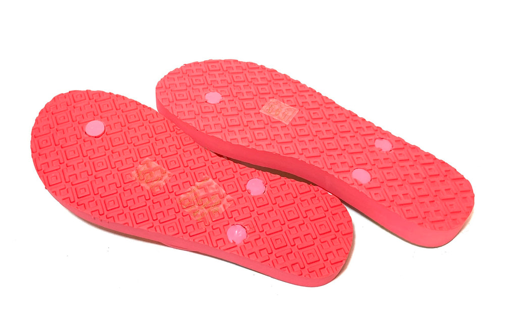 Tory Burch Pink Rubber Flip Flops | Like New |