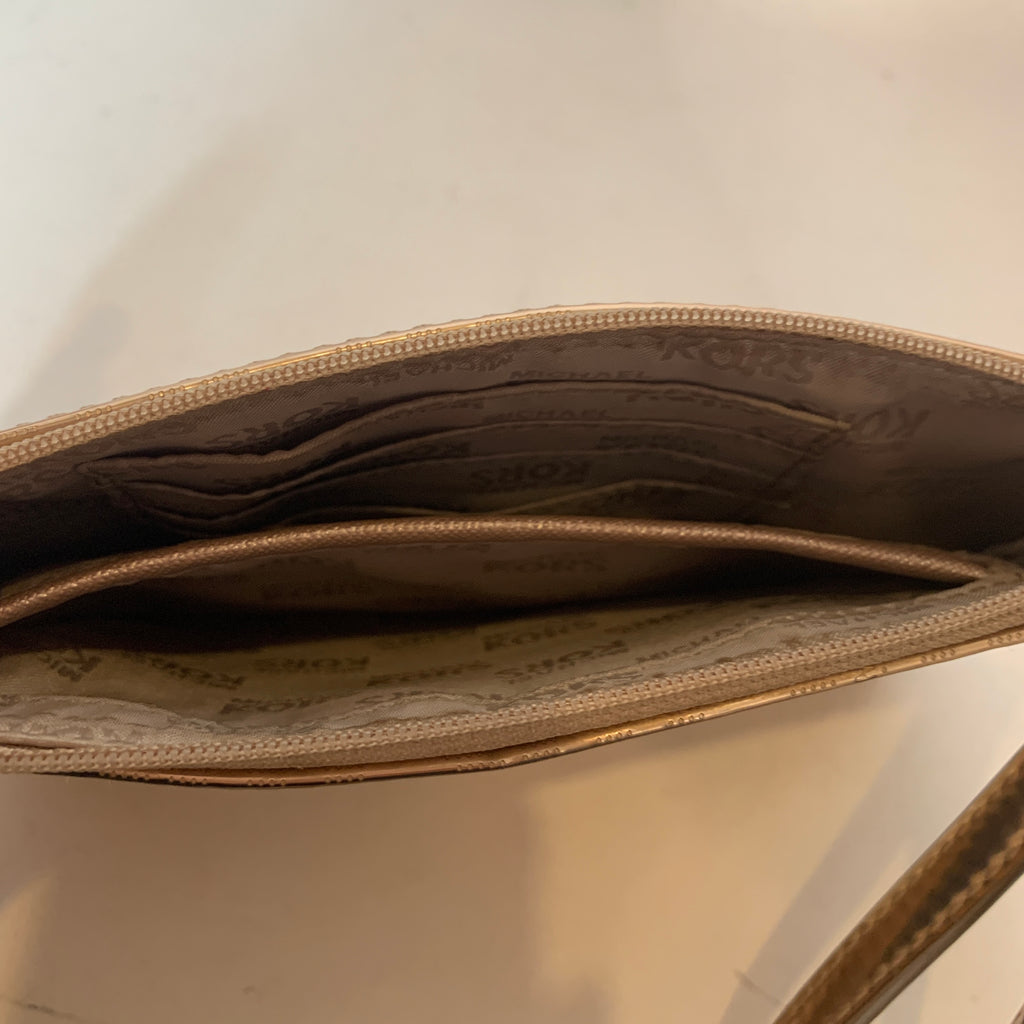 Michael Kors Monogram Rose Gold Wristlet | Gently Used |