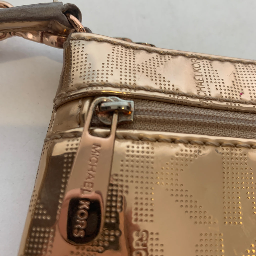 Michael Kors Monogram Rose Gold Wristlet | Gently Used |