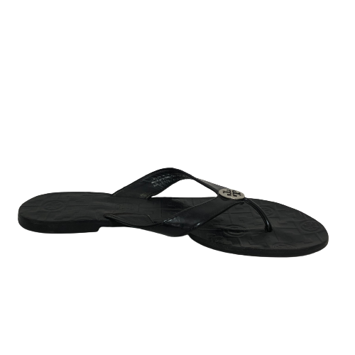 Tory Burch Black Patent 'Thora' Sandals | Pre Loved |