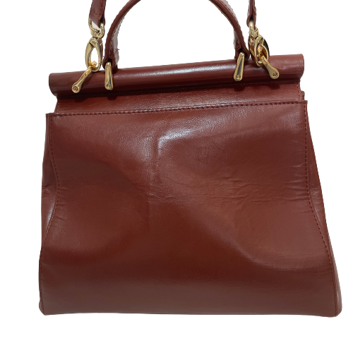 Jafferjees Tan Leather Satchel | Pre Loved |