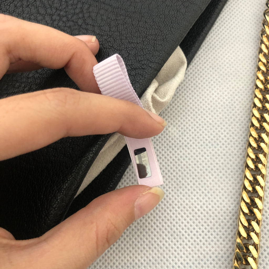 Jimmy Choo Black Leather & Gold Chain Fold-Over Bag | Pre Loved |