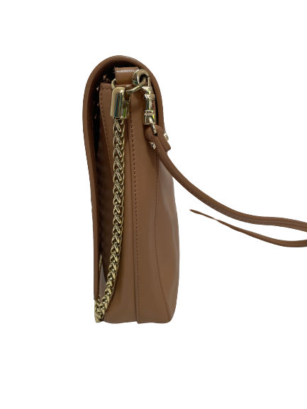 Tory Burch Tan Leather ' Erica' Woven Shoulder Bag | Gently Used |