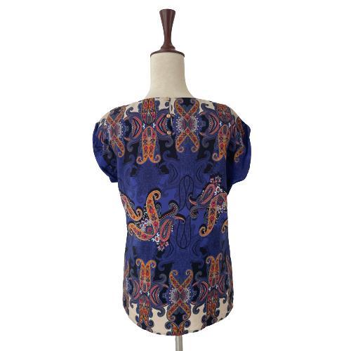 Mango Blue Printed Top | Pre Loved |
