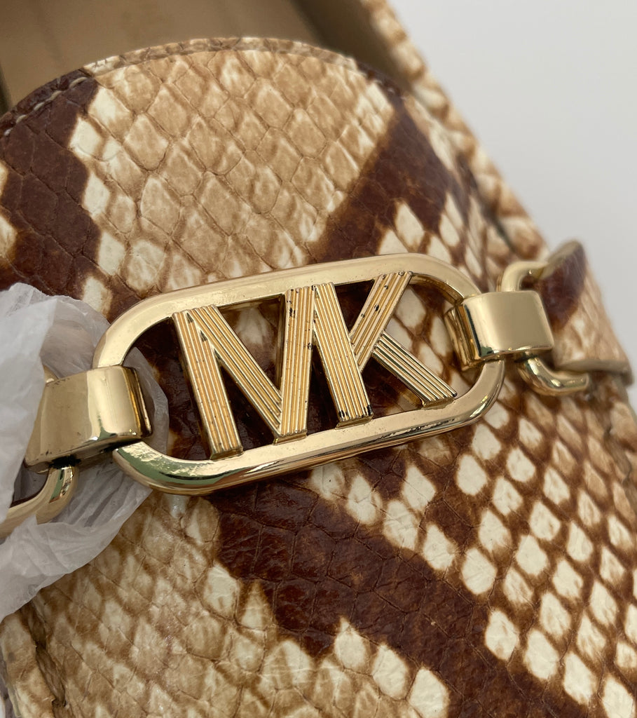 Michael Kors Snakeskin Print 'GRIER' Moccasin Loafers | Brand New |
