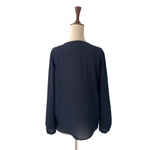 ZARA Blue Polka Dot Blouse | Gently Used |