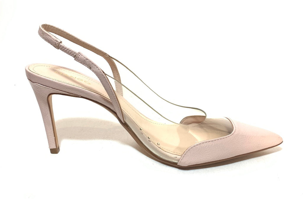 Mango Pink Pointed Vinyl Pumps | Brand New |