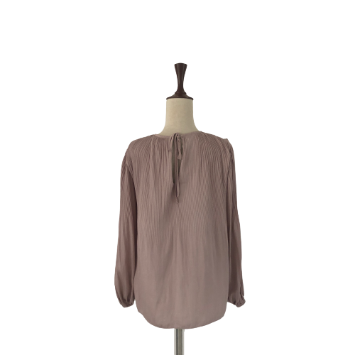 Apricot Dusty Pink Pleated Blouse | Gently Used |