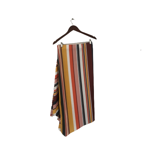 ZARA Multi-Coloured Striped Midi Skirt | Brand New |