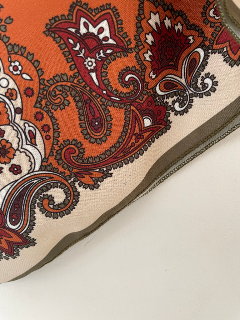 ZARA Rust Printed Handkerchief Top | Gently Used |