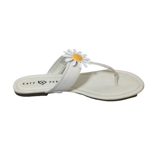 Katy Perry White Daisy Thong Sandals | Brand New |