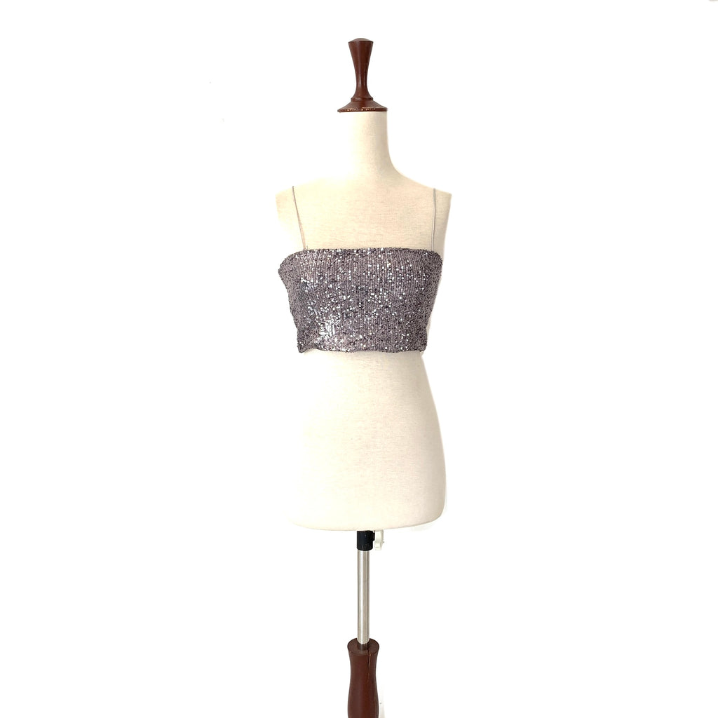 ZARA Sequins Cropped Top | Brand New |