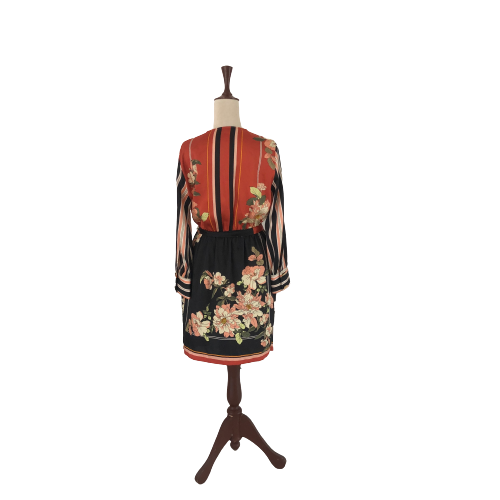 ZARA Black and Pink Floral Printed Kimono | Gently Used |